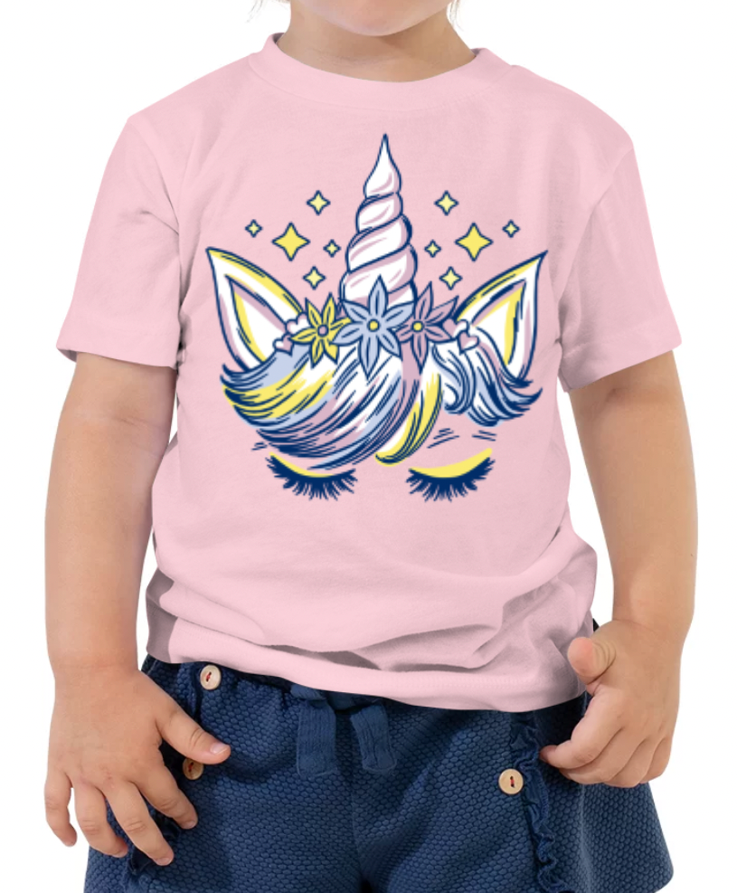 Unicorn Toddler Short Sleeve Tee (Girl)