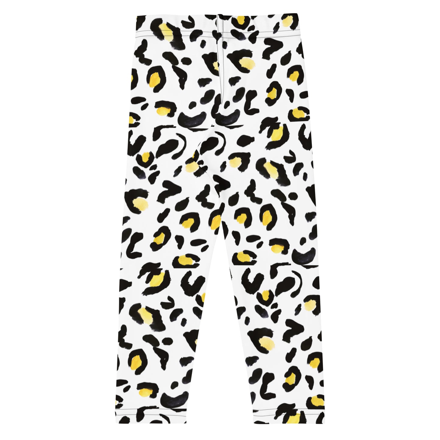 Toddler Girl's Yellow Print Leggings