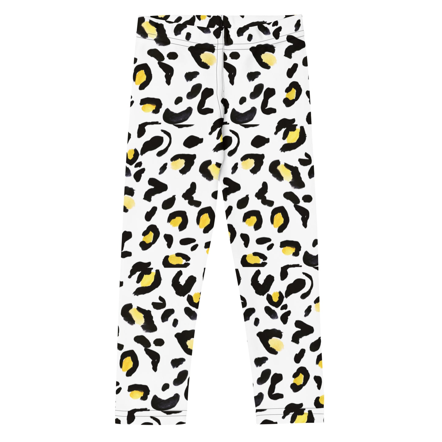 Toddler Girl's Yellow Print Leggings