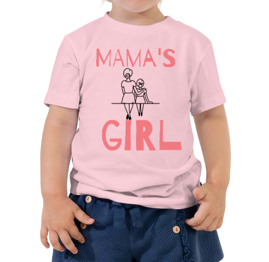 Camiseta de manga corta para niños pequeños de Mama's Girl (niña)