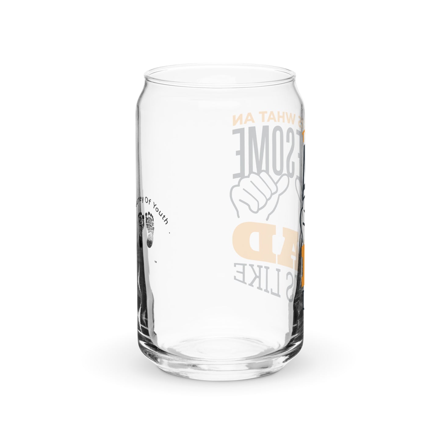 Awesome DAD Looks Like This 16 oz Glass Jar shaped tumbler With Lid & Straw