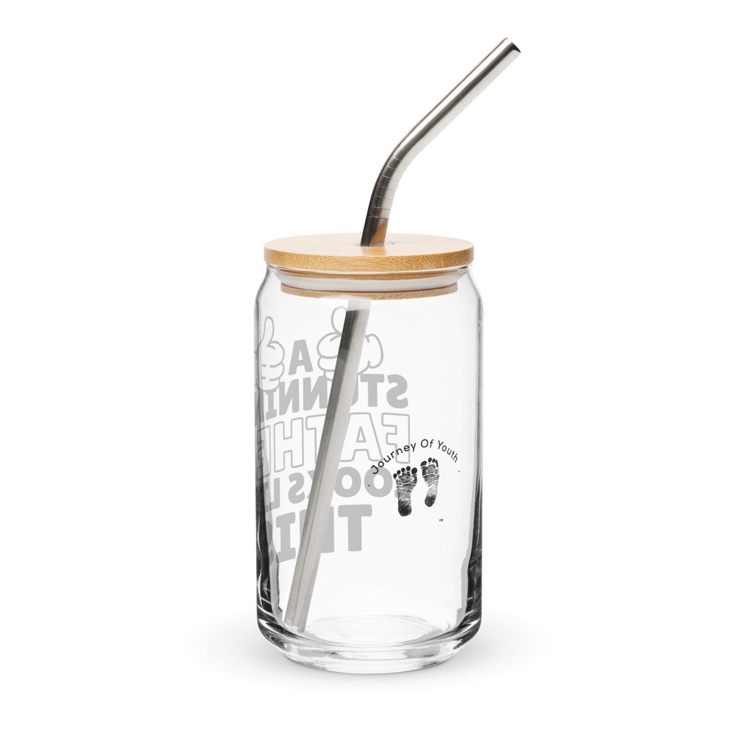 Stunning Father Looks Like This 16 oz Glass Jar shaped tumbler With Lid & Straw