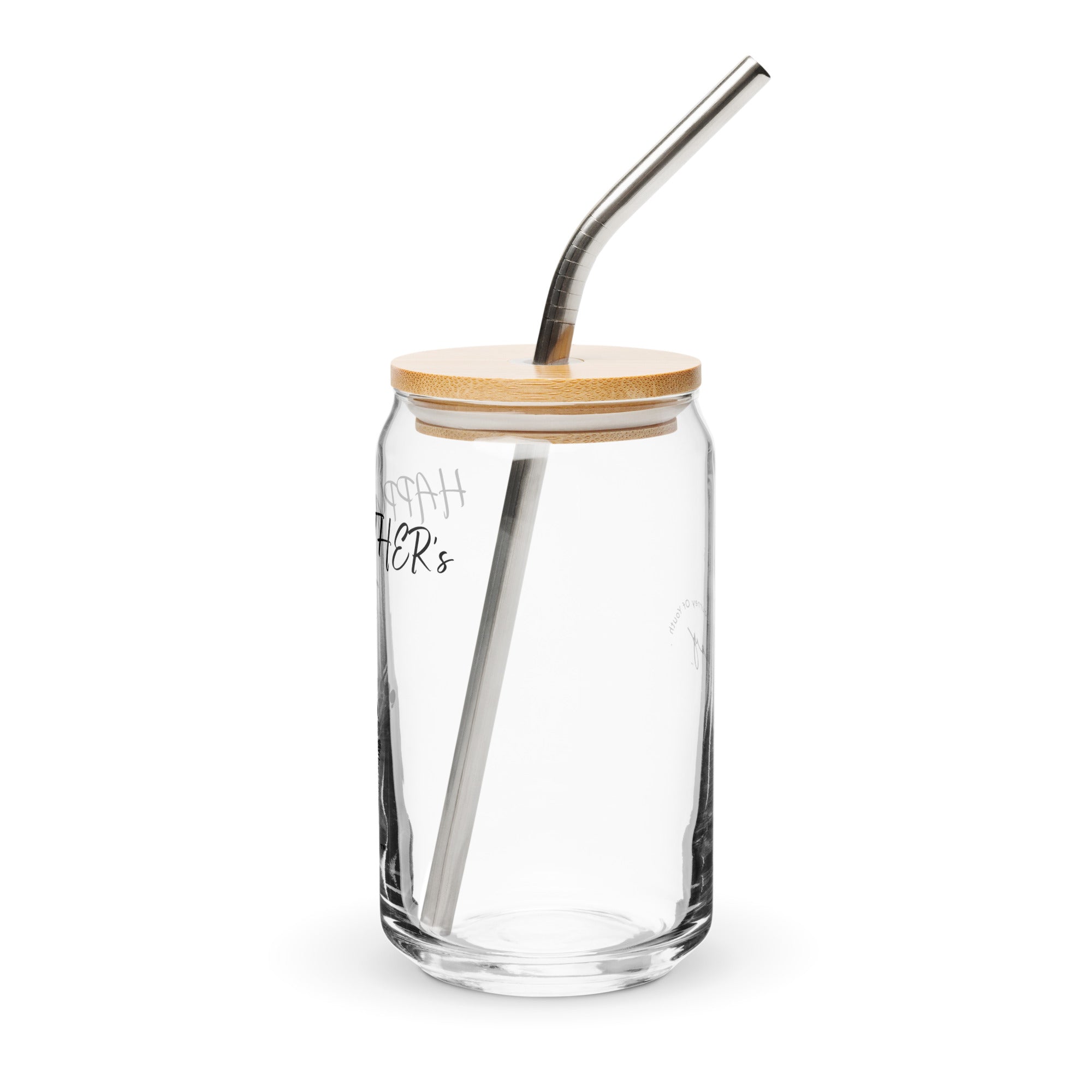 Happy Mother's Day... JOY Logo 16 oz Glass Jar shaped tumbler With Lid & Straw