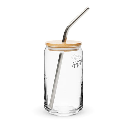 Happy Mother's Day... JOY Logo 16 oz Glass Jar shaped tumbler With Lid & Straw